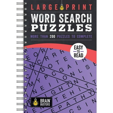 Brain Busters: Large Print Word Search Puzzles Purple, Book 2 (Spiral-Bound)