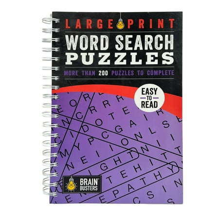 Brain Busters: Large Print Word Search Puzzles Purple, Book 2 (Spiral-Bound)