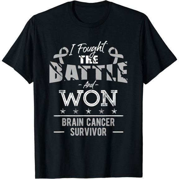 Brain Cancer Awareness Cancer Survivor Fighter T-Shirt mens t shirt，black，women，funny，misfits，men，journey