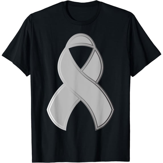 Brain Cancer Gray Ribbon Awareness Warrior Survivor T-Shirt