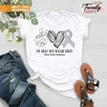 thumbnail image 1 of Brain Cancer T-Shirt, Brain Cancer Awareness Shirt, Brain Cancer Survivor Gift, Gray Ribbon Shirt, Brain Tumor Tees, In May We Wear Gray Tee SWEATSHIRT All Size S-5XL, 1 of 5