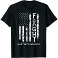 thumbnail image 1 of Brain Cancer Warrior US Flag T-Shirt, 1 of 3