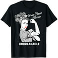 thumbnail image 1 of Brain Cancer Warrior Unbreakable T-Shirt Awareness Gift, 1 of 4