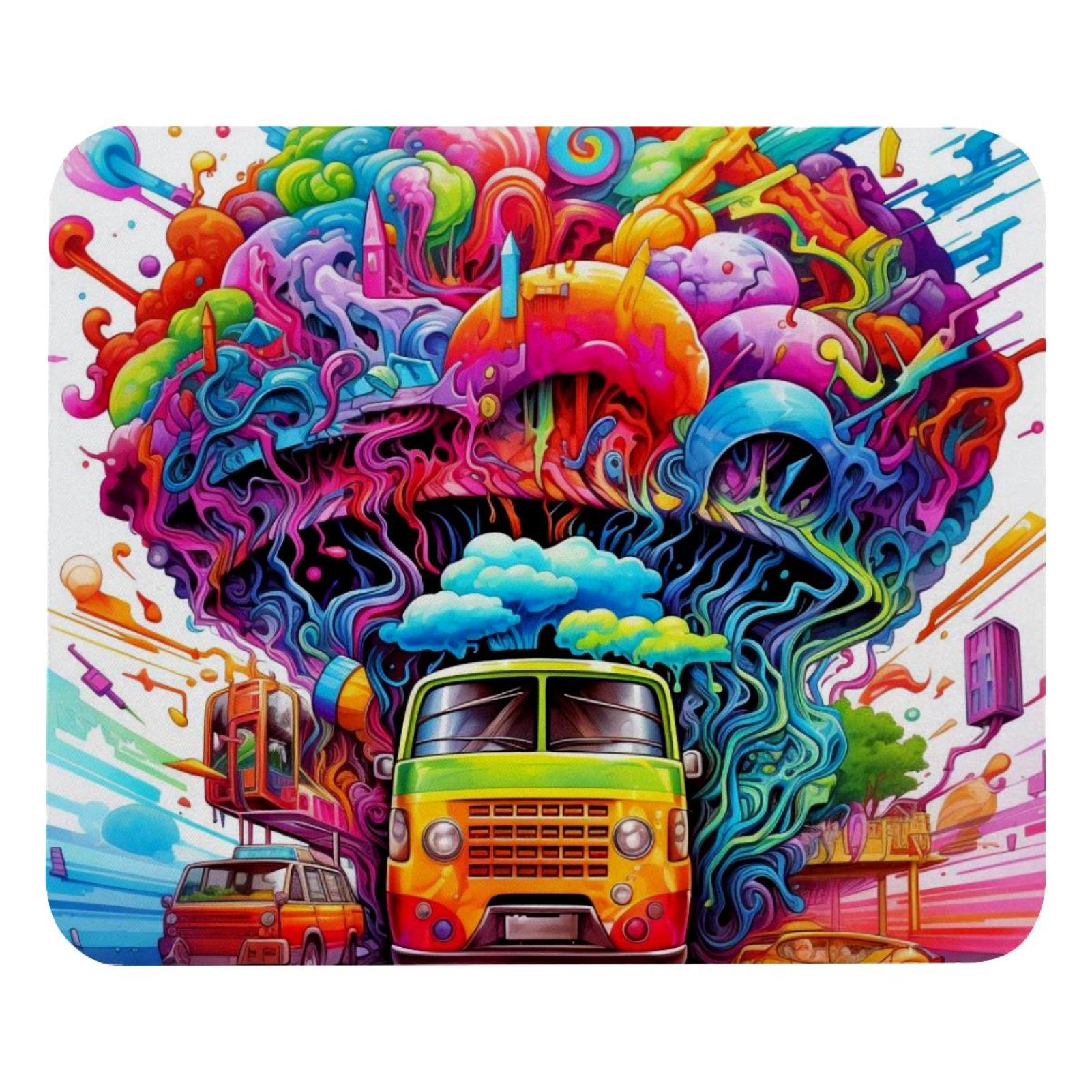 Brain Car Pattern Mousepad Square Thickness 2mm Desk Mat Office Home ...