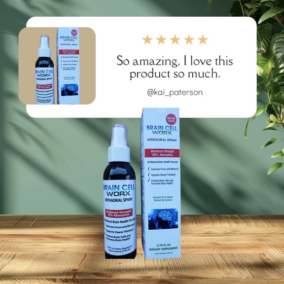 Brain Cell Worx Intraoral Spray Supplement - 3.75 FL Oz