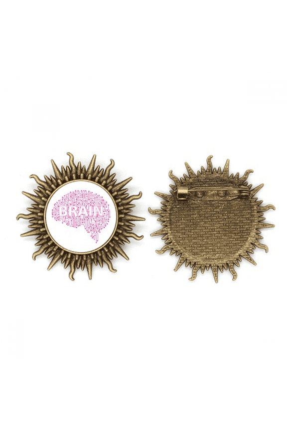 Brain Circuit Board Art Deco Fashion Metall Sonne Brosche Haken Pin