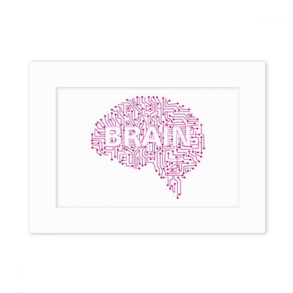 Brain Circuit Board Art Deco Fashion Photo Mount Frame Picture Art Painting Desktop 5x7 inch