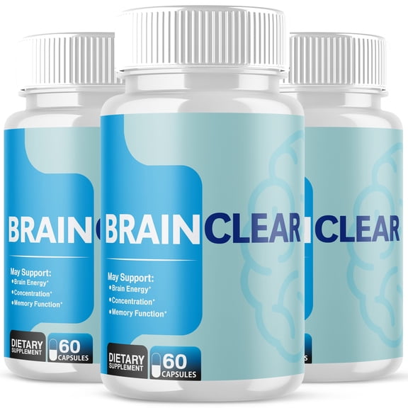 Brain Clear Advanced Formula Brain Support Pills Maximum Strength Supplement BrainClear 180 Capsules