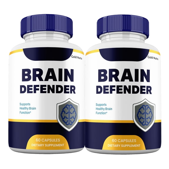 Brain Defender Capsules, Advanced Maximum Strength Pills Cognitive and Brain, BrainDefender Supplement for Nerve Health (2 Pack)