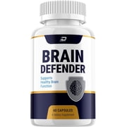 Brain Defender Supplement Capsules   BrainDefender All Natural Memory Focus Pills, 1 Pack, 60 Capsules