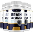 thumbnail image 1 of Brain Defender Supplement Capsules – BrainDefender All Natural Memory Focus Pills, 5 Pack, 300 Capsules, 1 of 6