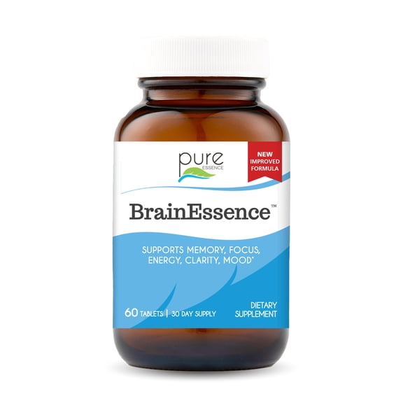 Pure Essence Labs BrainEssence - Memory & Focus Support Tablets, 90 Count