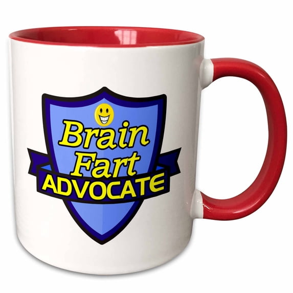 3drose, Brain Fart Advocate Support Design, 11oz Two-tone Red Mug