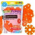 thumbnail image 1 of Brain Flakes Single Color Add-on - 120 Pieces - Resealable Pouch - Orange, 1 of 5