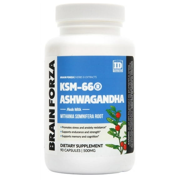 Brain Forza - KSM-66 Ashwagandha 1000 mg. - 90 Vegetarian Capsules