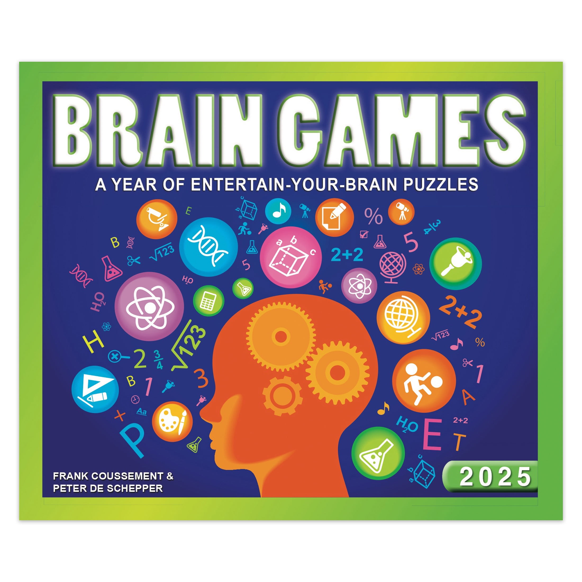 Brain Games | 2025 6x5" Desktop Box Calendar | Cal Ink