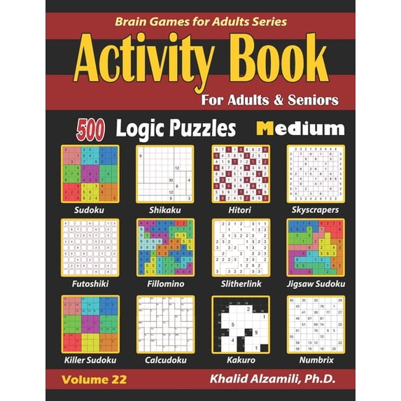 Brain Games for Adults Activity Book for Adults & Seniors: 500 Medium