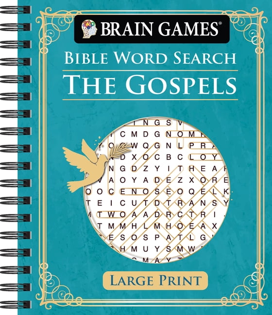 Brain Games - Bible Brain Games - Bible Word Search: The Gospels - Large Print, (Spiral-Bound)