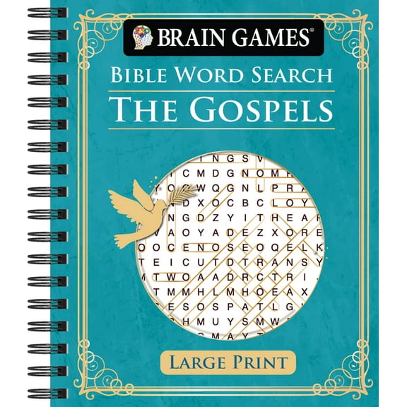 Brain Games - Bible Brain Games - Bible Word Search: The Gospels - Large Print, (Spiral-Bound)