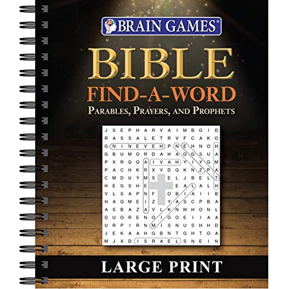 Pre-Owned Brain Games - Bible Find a Word: Parables, Prayers, and Prophets - Large Print (Spiral-bound) 1680223119 9781680223118