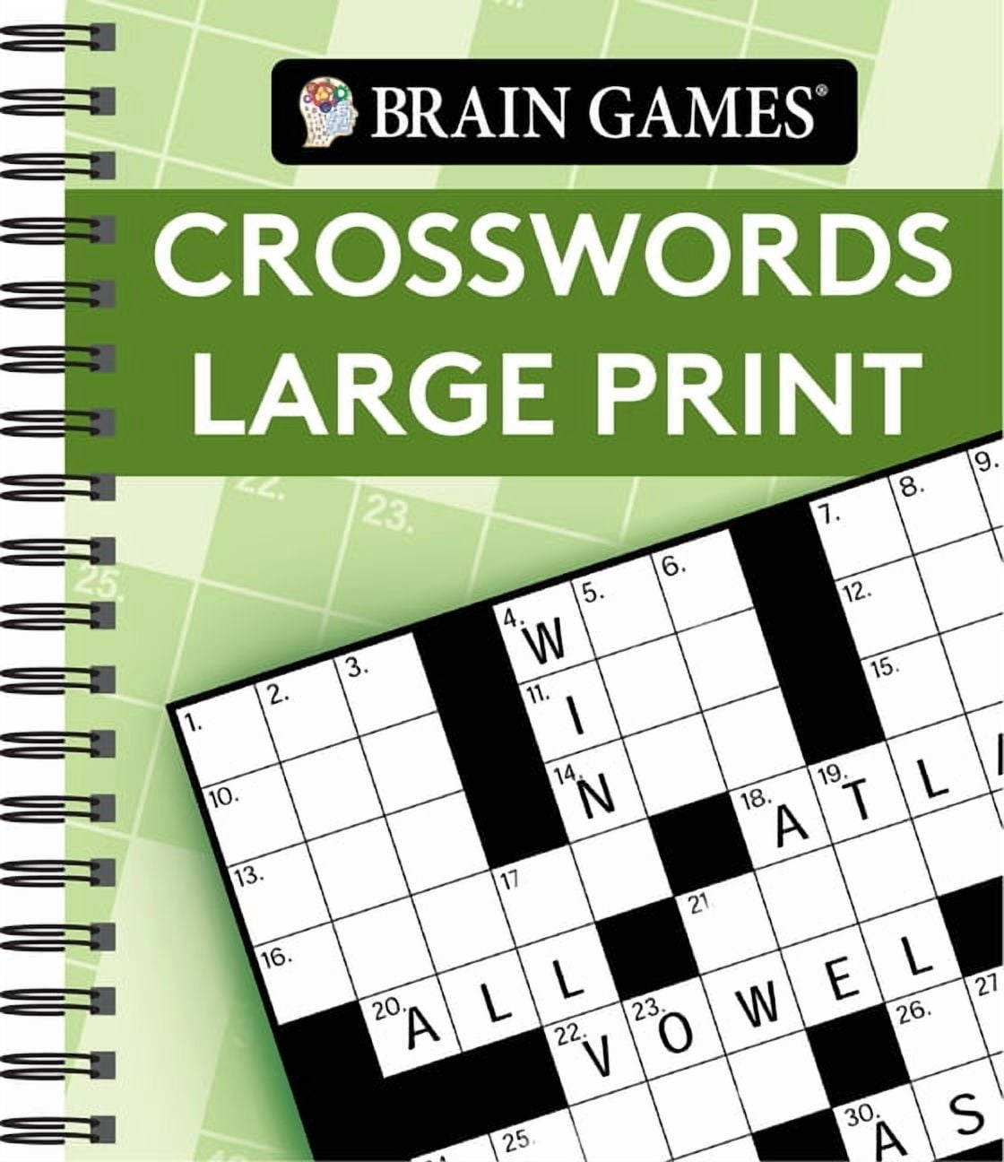 Brain Games Large Print Brain Games - Crosswords Large Print (Green), (Spiral-Bound)