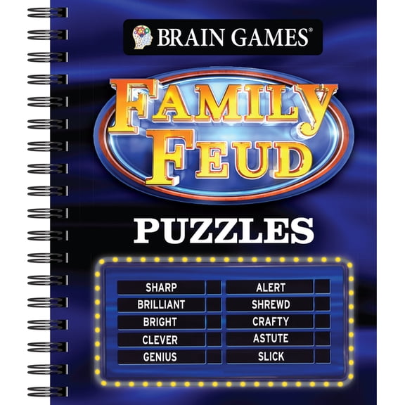 Brain Games Brain Games - Family Feud Puzzles: Game Show Word Search - Guess the Top Survey Answers to Solve Officially Licensed, (Spiral-Bound)