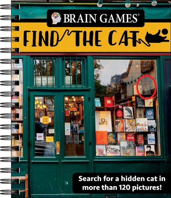 Brain Games Brain Games - Find the Cat: Search for a Hidden Cat in More Than 120 Pictures!, (Spiral-Bound)