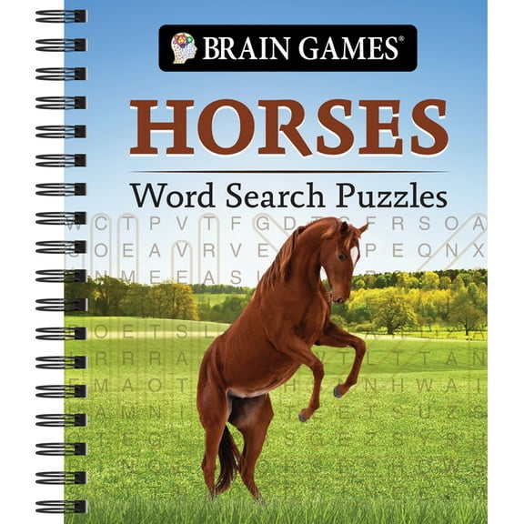 Brain Games Brain Games - Horses Word Search Puzzles, (Spiral-Bound)