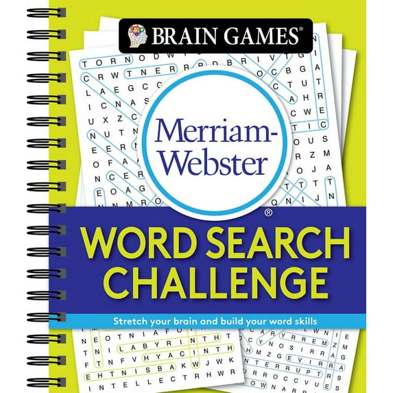 Brain Games Brain Games - Merriam-Webster Word Search Challenge: Stretch Your Brain and Build Your Word Skills, (Spiral-Bound)