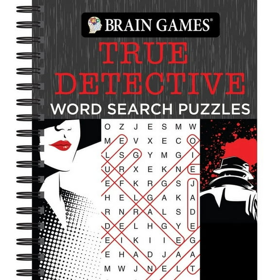 Brain Games Brain Games - True Detective Word Search Puzzles, (Spiral-Bound)