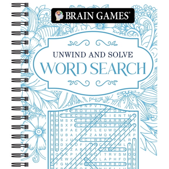 Brain Games Brain Games - Unwind and Solve: Word Search, (Spiral-Bound)