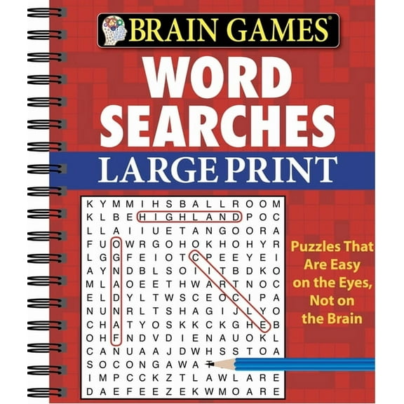Brain Games Brain Games - Word Searches - Large Print (Red), (Spiral-Bound)