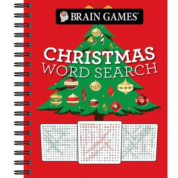 Brain Games Brain Games - Christmas Word Search, (Spiral-Bound)