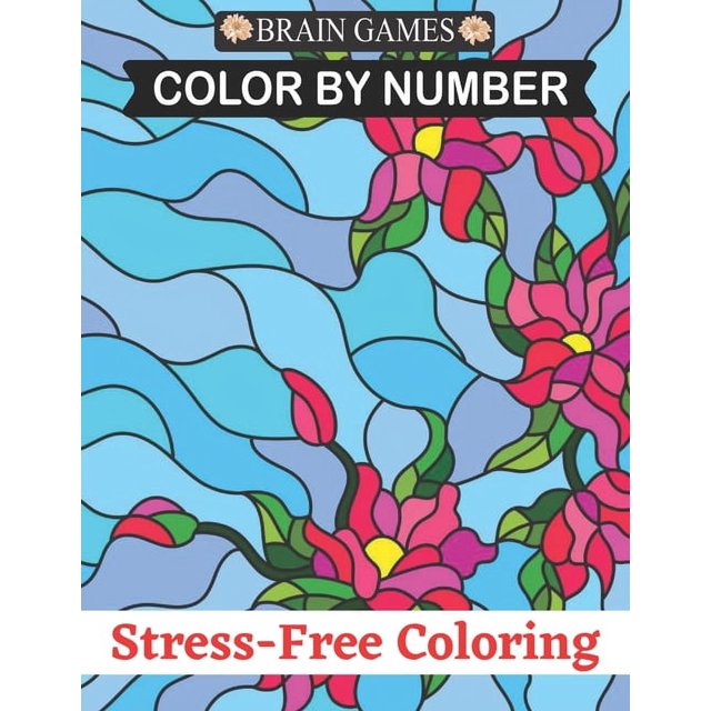 Brain Games Color By Number StressFree Coloring 50 Relaxation and