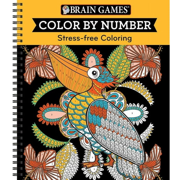 Brain Games - Color by Number Brain Games - Color by Number: Stress-Free Coloring (Orange), (Spiral-Bound)