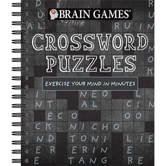 Pre-Owned Brain Games - Crossword Puzzles (Chalkboard #1): Exercise Your Mind in Minutes Volume 1 (Spiral-bound) 1640306617 9781640306615