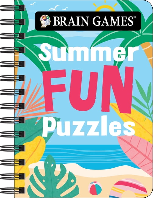 Publications International Brain Games - To Go Brain Games - To Go - Summer Fun Puzzles 180+ Variety Puzzles Compact & Portable for Travel Beach, Vacation & Road Trip , (Spiral-Bound)