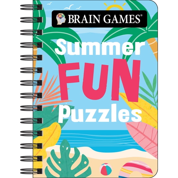 Brain Games - To Go Brain Games - To Go - Summer Fun Puzzles 180+ Variety Puzzles Compact & Portable for Travel Beach, Vacation & Road Trip , (Spiral-Bound)