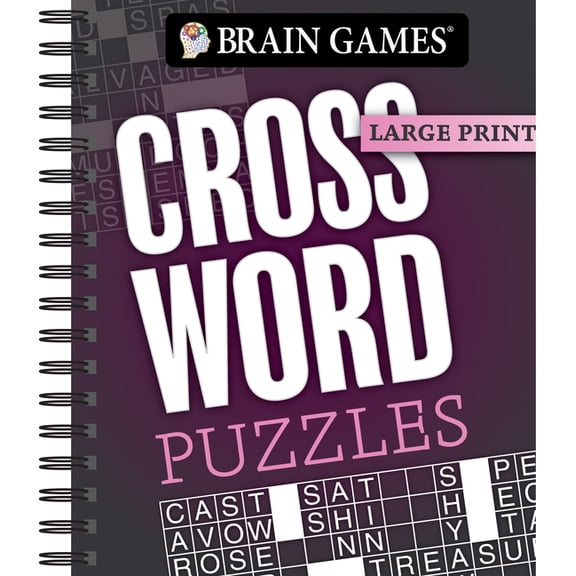 Brain Games Large Print: Brain Games - Large Print: Crossword Puzzles (Dark Gray) (Other)(Large Print)