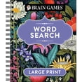 thumbnail image 1 of Brain Games Large Print Brain Games - Large Print Word Search (Dark Floral Design), (Spiral-Bound), 1 of 1