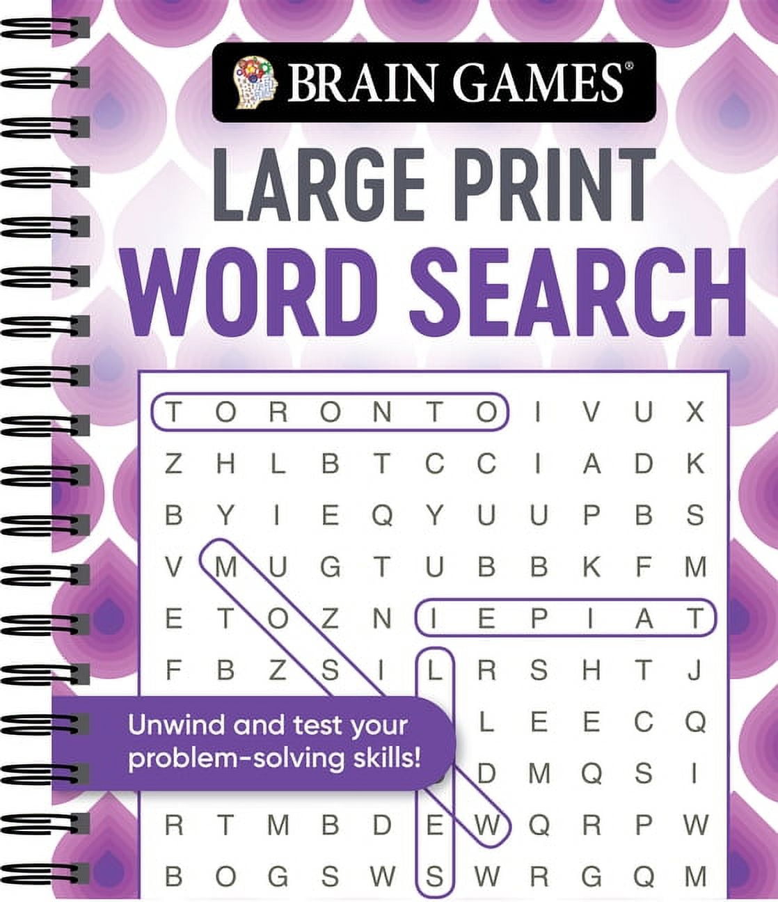 Brain Games Large Print Brain Games - Large Print Word Search (Swirls), (Spiral-Bound)