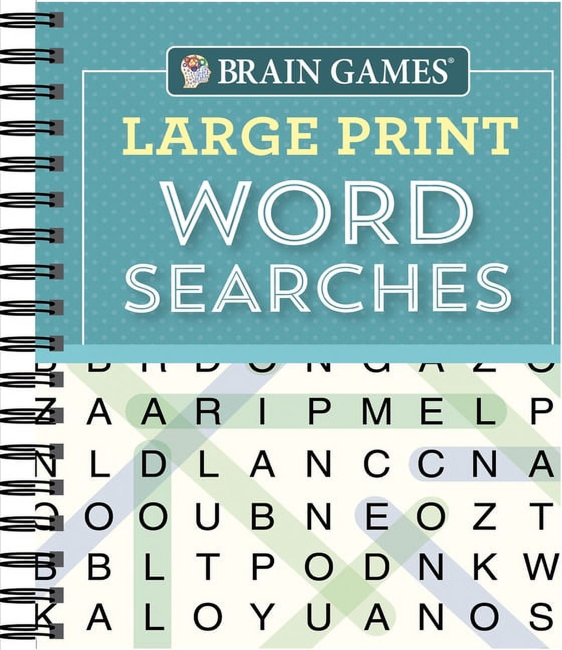 PUBLICATIONS INTERNATIONAL LTD; BRAIN GAMES; PUBLICATIONS INTERNATIONAL LTD Brain Games Large Print Brain Games - Large Print Word Searches (Teal), (Spiral-Bound)