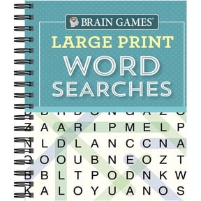 Brain Games Large Print Brain Games - Large Print Word Searches (Teal), (Spiral-Bound)