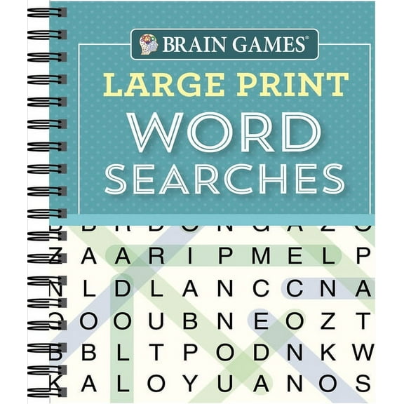 Brain Games Large Print Brain Games - Large Print Word Searches (Teal), (Spiral-Bound)