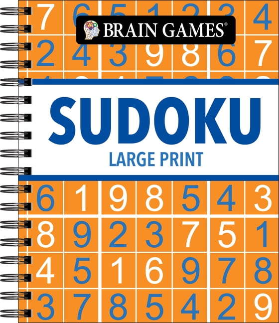 Brain Games Large Print Brain Games - Sudoku - Large Print (Classic) - Fun & Relaxing Puzzles, Easy to Expert Spiral Bound Gift for Adults & Sen, (Spiral-Bound)