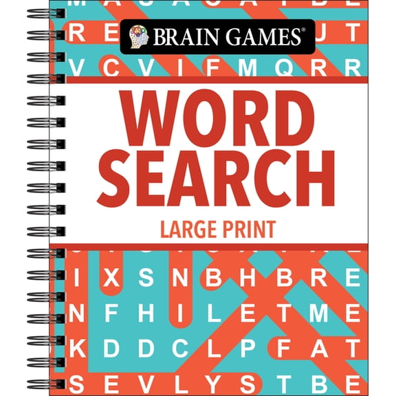Brain Games Large Print Brain Games - Word Search - Large Print (Classic) - Fun & Relaxing Word Find Puzzles Spiral Bound Easy to Read Gift for , (Spiral-Bound)