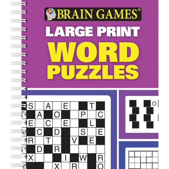 Pre-Owned Brain Games - Large Print - Word Puzzles (Spiral-bound) 1450894380 9781450894388