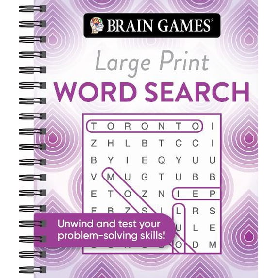 Brain Games Large Print Word Search Hardcover, Over 80 Puzzles ...