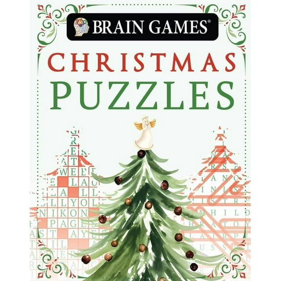 Pre-Owned Brain Games - Take-Along Brain Games - Take-Along - Christmas Puzzles (Stocking Stuffer - Christmas Tree Cover): Volume 1, (Paperback)