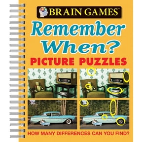 Brain Games - Picture Puzzles Brain Games - Picture Puzzles: Remember When? - How Many Differences Can You Find?, (Spiral-Bound)
